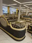 10-Seater Royal Turkish Fabric Sofa Set with Dining Table - 3