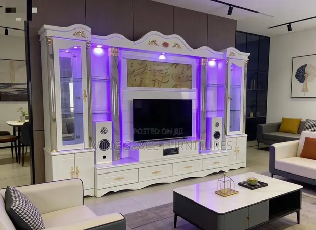 Luxurious Room Divider TV Cabinet with LED - 1