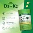 Nature's Truth Vitamin K2 MK7 tare da D3 Complex 50 Softgels - 2