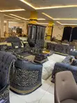 High Classic Turkish Royal Fabric Sofa Set with 8-Seater Dining - 1
