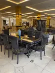 High Classic Turkish Royal Fabric Sofa Set with 8-Seater Dining - 2