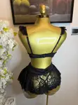 Black Lace Bow Lingerie Set - 4
