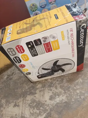 Brand New Century 18" Rechargeable Wall Mounted Fan with Remote