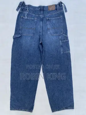 CANDA Blue Baggy Carpenter Denim Jeans W34 L45