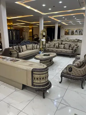 Brand New High Quality Turkish Royal Fabric Sofa Set with 8-Seater Dining