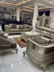 Complete High Quality Turkish Royal Fabric Sofa Set & 8-Seater Dining Table - 4