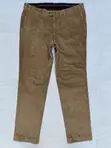 HILTL Men's Brown Cotton Corduroy Suit Trousers W40 L45 - 1