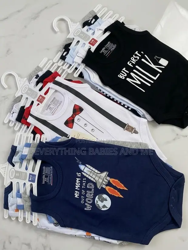 5-in-1 Baby Bodysuits (0-6 Months) - 1