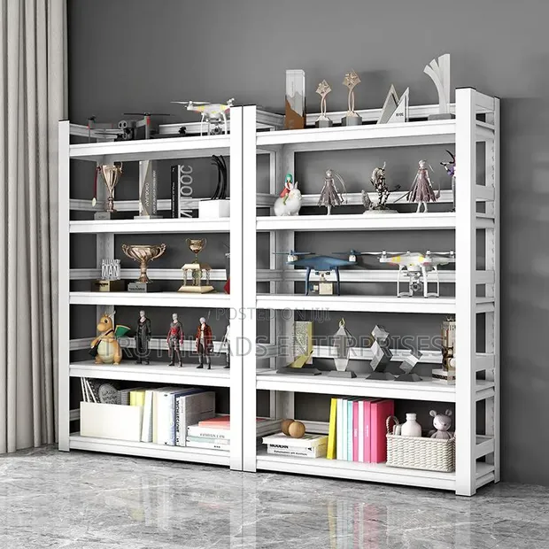 Multipurpose Metal Storage and Display Rack - White - 1