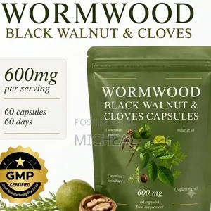Wormwood, Black Walnut & Clove Capsules - 600mg, 60 Caps