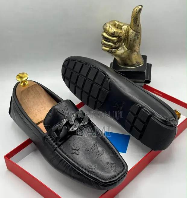 Louis Vuitton Loafers - Men's Black Leather - 1