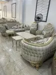 8-Seater Imported Turkish Royal Fabric Sofa Set with Tables - 1