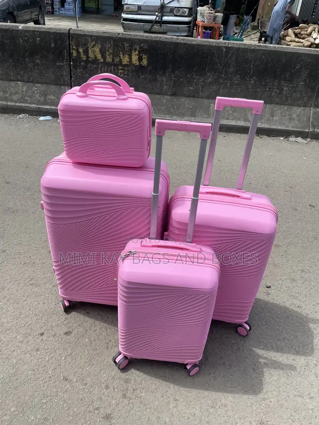Swiss Polo Set of Rubber Luggage - Pink - 1