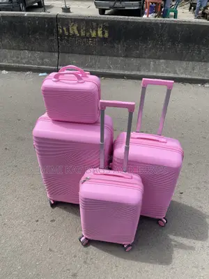 Swiss Polo Set of Rubber Luggage - Pink