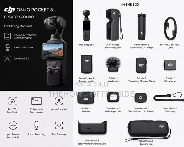 DJI Osmo Pocket 3 Creator Combo - Brand New - 1