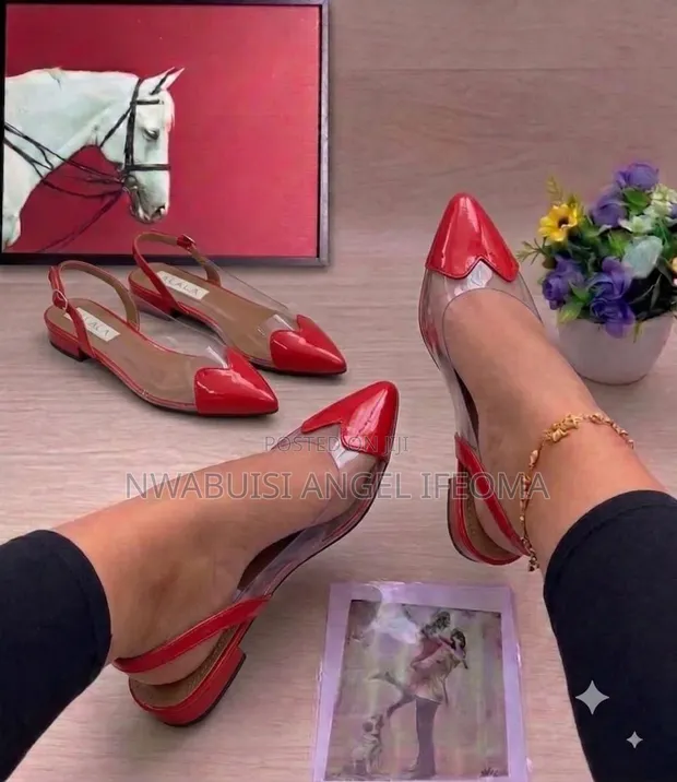 Alaia Slingback Flats - Mai Kyau na PVC - 1