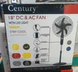 18" Century Solar/Rechargeable Fan - 2