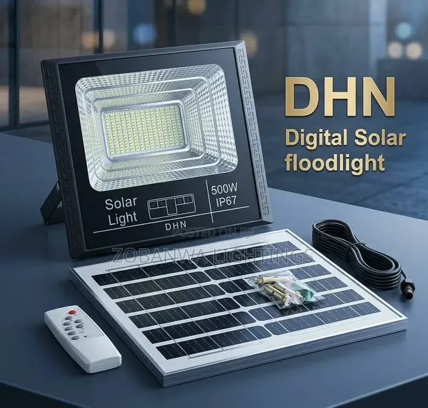 Fitilar Hasken Rana ta Waje LED 50W-500W Mai Hana Ruwa Da Remote - 1