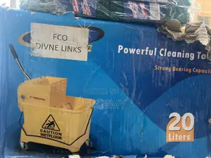 Yellow Plastic Industrial Mop Bucket