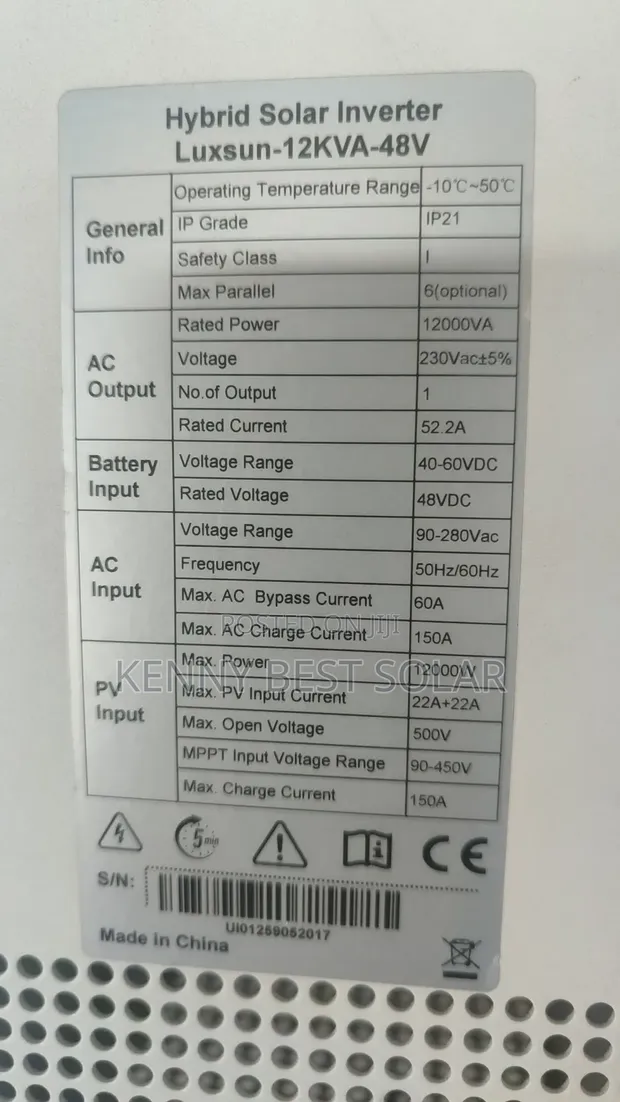 Sabon Luxsun 12kVA 48V Hybrid Inverter - 1