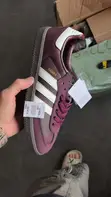 Luxury Adidas Samba Sneakers - Wine - 2