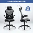 Executive Mesh Office Chair with Lumbar & Headrest - 2