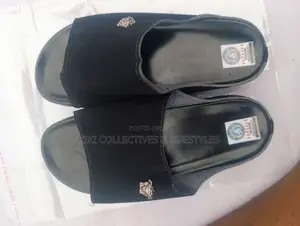 Luxury Versace Men's Slides - Black