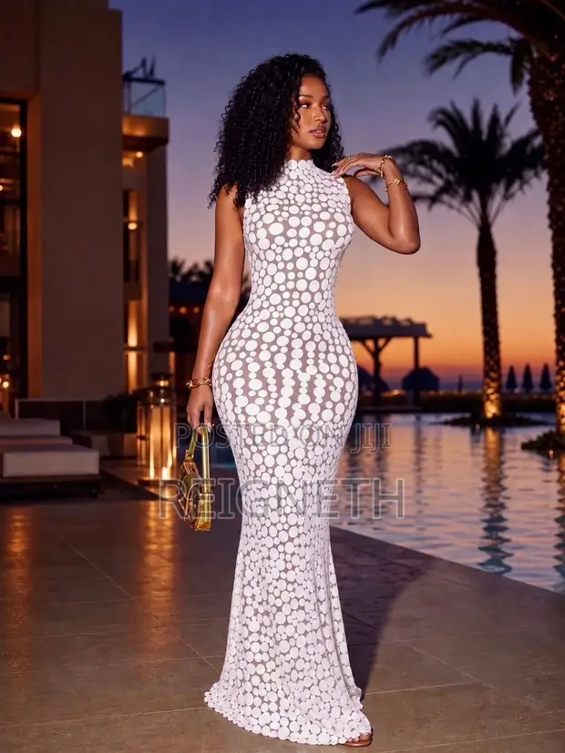 Luxury Mesh Foam Dots Dress - 1