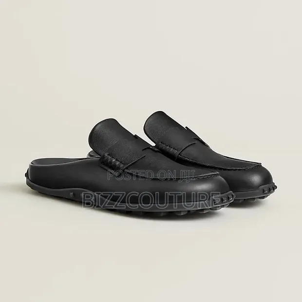 Original Hermes Mix Mules - Black Leather - 1