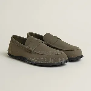 Original Hermes Lazy Loafers - Brown Suede