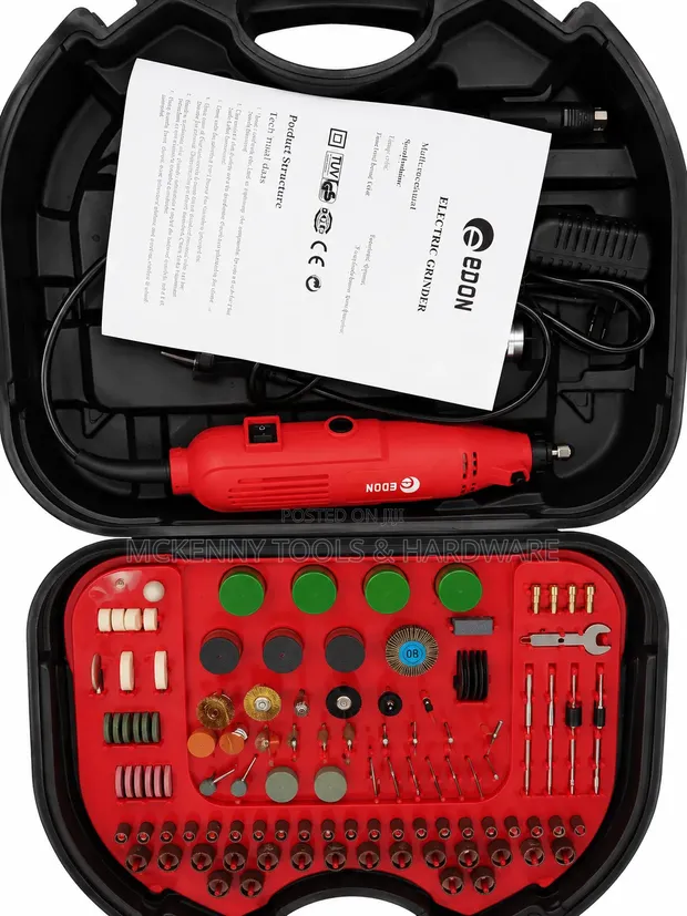 EDON Electric Rotary Tool Grinder Set - 100+ Accessories - 1