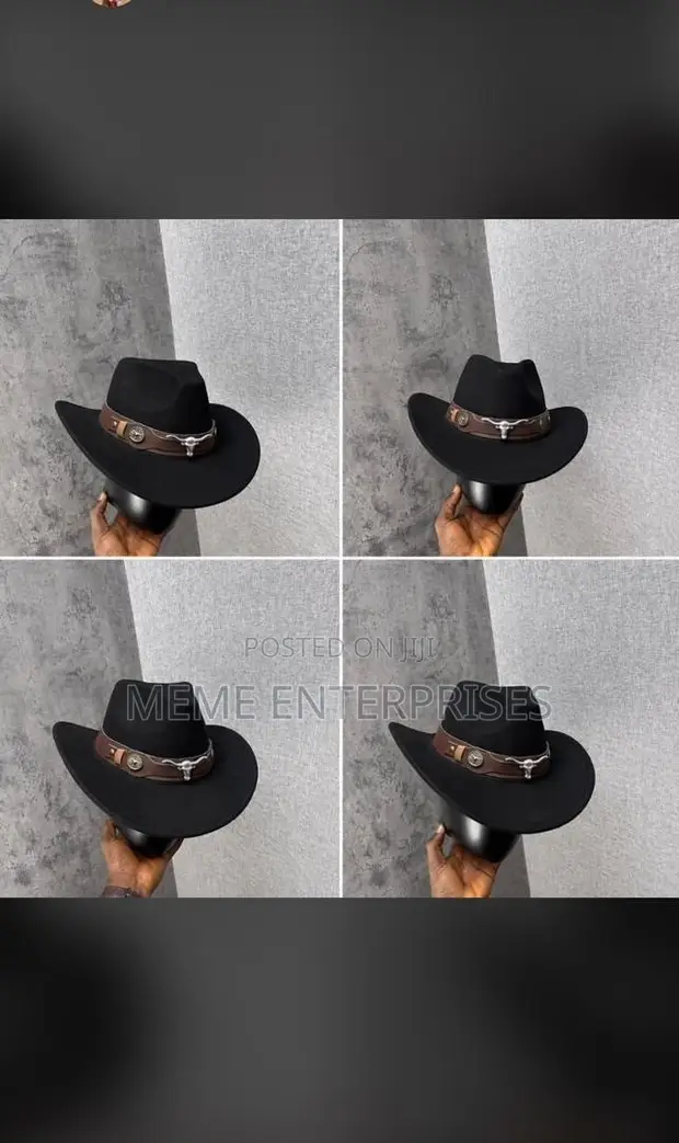 Cowboy Hat - Black Suede - 1