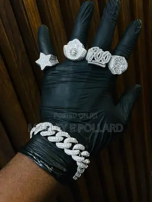 Men's High Grade Silver Zircon Rings