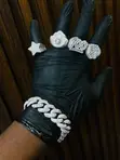 Men's High Grade Silver Zircon Rings - 1