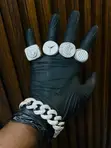Men's High Grade Silver Zircon Rings - 2