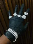 Men's High Grade Silver Zircon Rings - 3