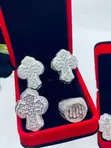 Men's High Grade Silver Zircon Rings - 4