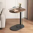 C-Shaped Compact Sofa Side End Table Mai Oval Top - 2