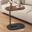 C-Shaped Compact Sofa Side End Table Mai Oval Top - 3