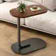 C-Shaped Compact Sofa Side End Table Mai Oval Top - 4