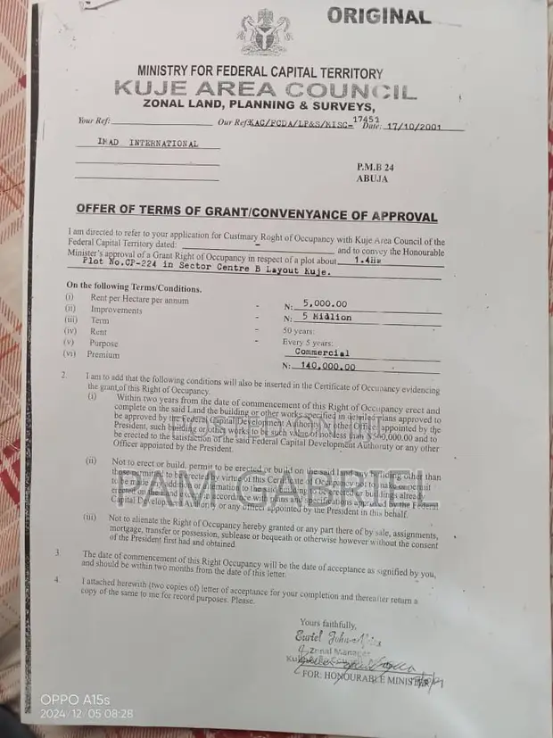 Distress Sale: Commercial Land in Kuje - 1