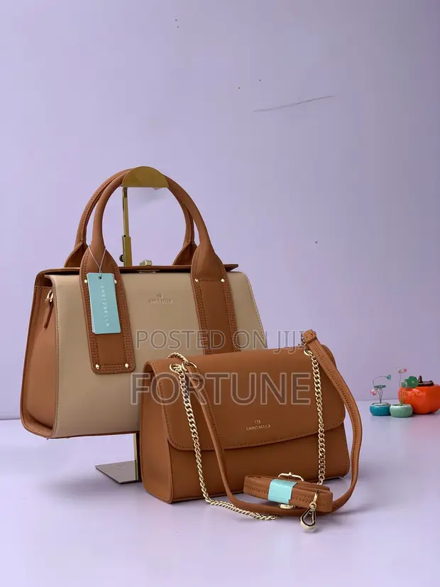 Chrisbella Handbag with Mini Bag and Long Handle - 1