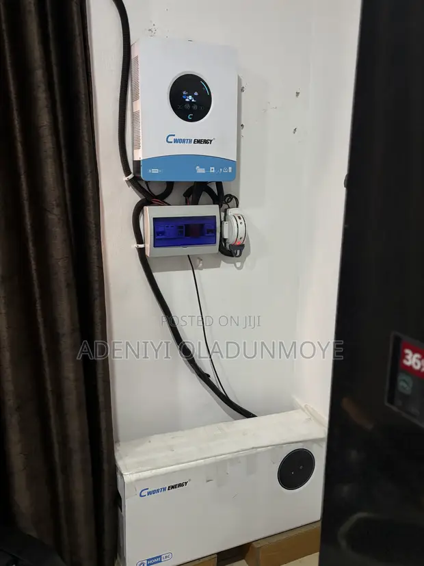 Cworth 6kva Hybrid Inverter, 10kWh Lithium Battery & 12x450W Panels - 1