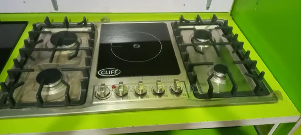 Cliff 4 Gas + 1 Electric Inbuilt Stainless Cooker - 1