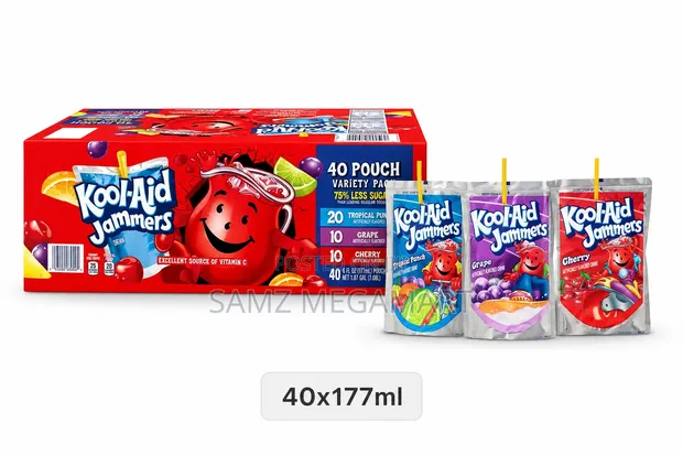 Kool-Aid Jammers Variety Pack Tropical Punch, Grape & Cherry 40x177ml - 1