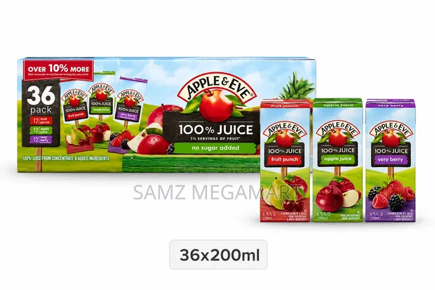 Apple & Eve 100% Ruwan 'Ya'yan itace Pack 36x200ml - 1