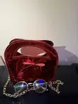 Red Laser Sequin Mini Handbag - 1