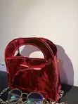 Red Laser Sequin Mini Handbag - 2