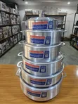 Tornado 6-Piece Polished Aluminium Cooking Pots (20cm-36cm) - 1