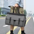 Men's Green Leather Duffle Bag - 2